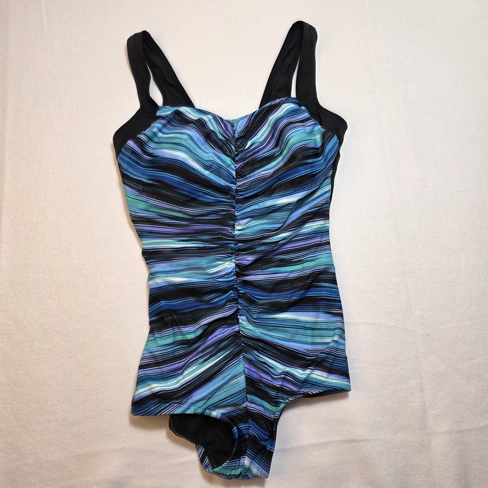 Gabar‎ Striped Women's One Piece Swimsuit Size 16W